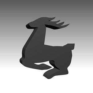 ciervo - deer - silueta - silhouette 3D model
