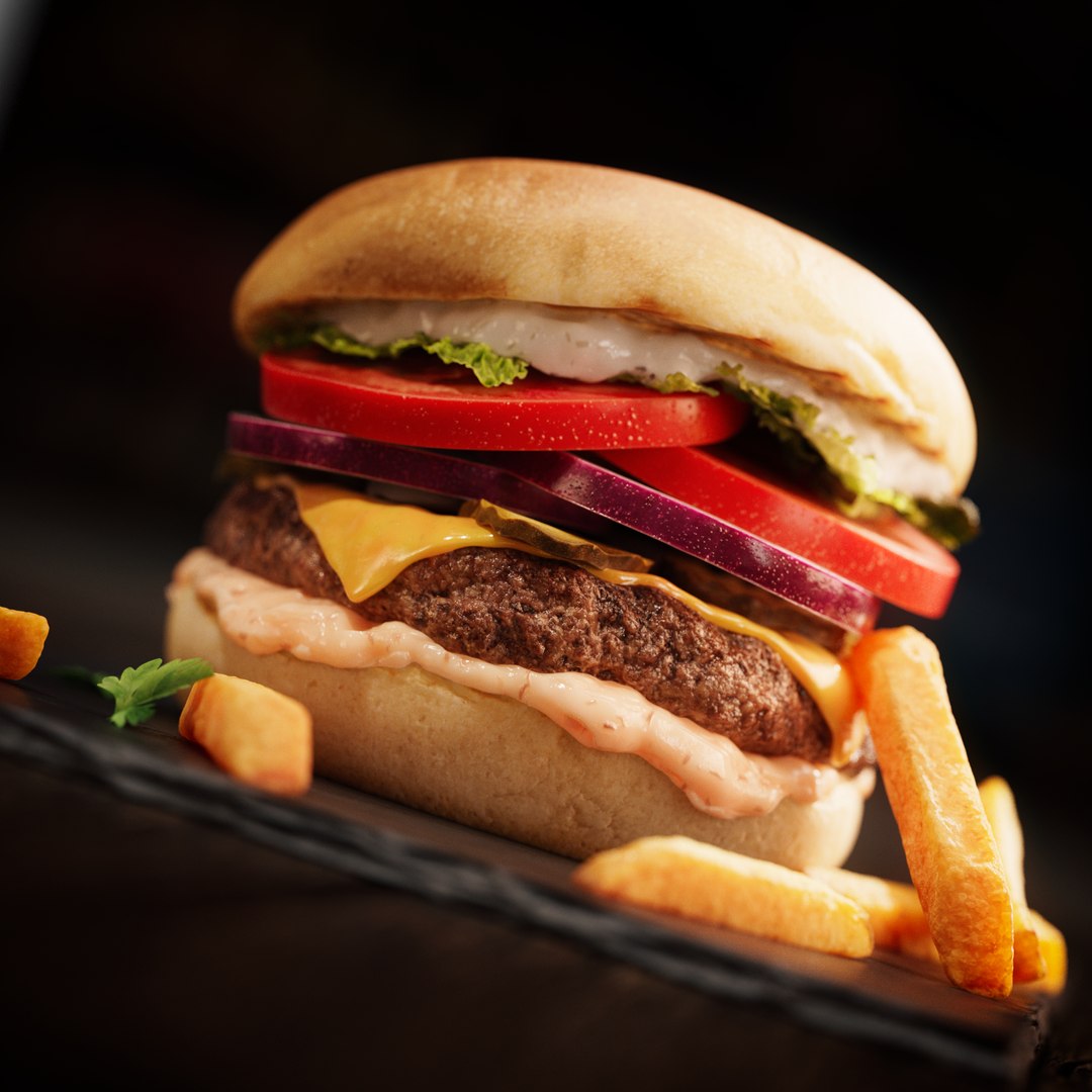 3D Burger https://p.turbosquid.com/ts-thumb/L8/FPCtJB/6K/styleframe_03/png/1714309839/1920x1080/fit_q87/6ac8a093a5f682b4aaee3ede89eebf0833868e9c/styleframe_03.jpg
