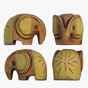 wooden elephant 3D model