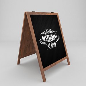 3d restaurant board model