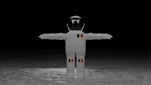 3D low-poly astronaut character