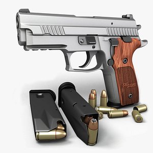 sig sauer p229 pistols 3d model