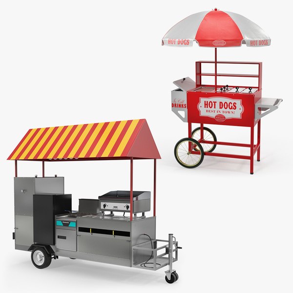 hot dog carts 3D model