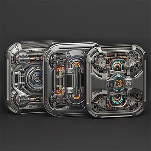 Sci-Fi Kitbash Mega Elements - Spaceship Interior Panels