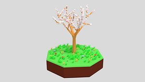 3D almond tree model