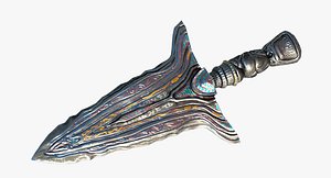 dagger pbr ue4 3d model