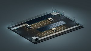 EV Fleet Charging Depot - Solar Canopy Modular Kit