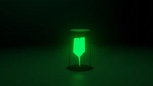 glowing paper plane in a jar