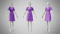 Dress 41 Royal Velvet Purple With Design