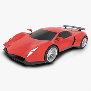 3D Lowpoly Sportiox concept car