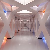 Abstract SciFi Hallway