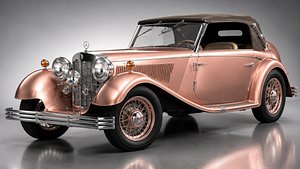 Classic Mercedes Benz 380 Cabriolet 3D Model 3D model