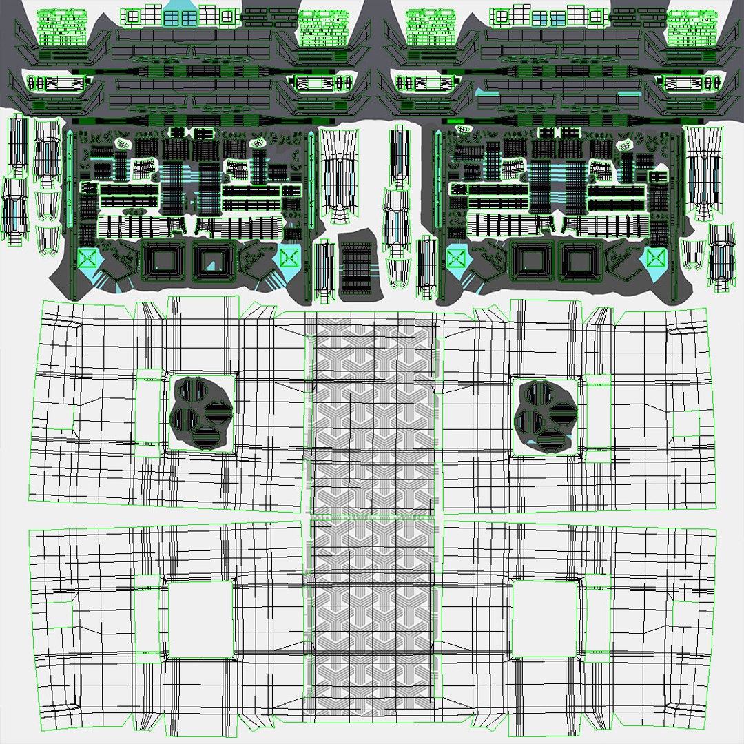 3D sci-fi interior spaceship model - TurboSquid 1661345