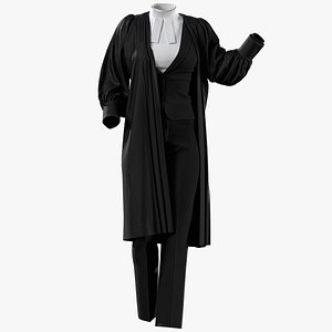 female judge uniform with texture model