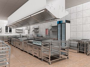 3D商业厨房6模型