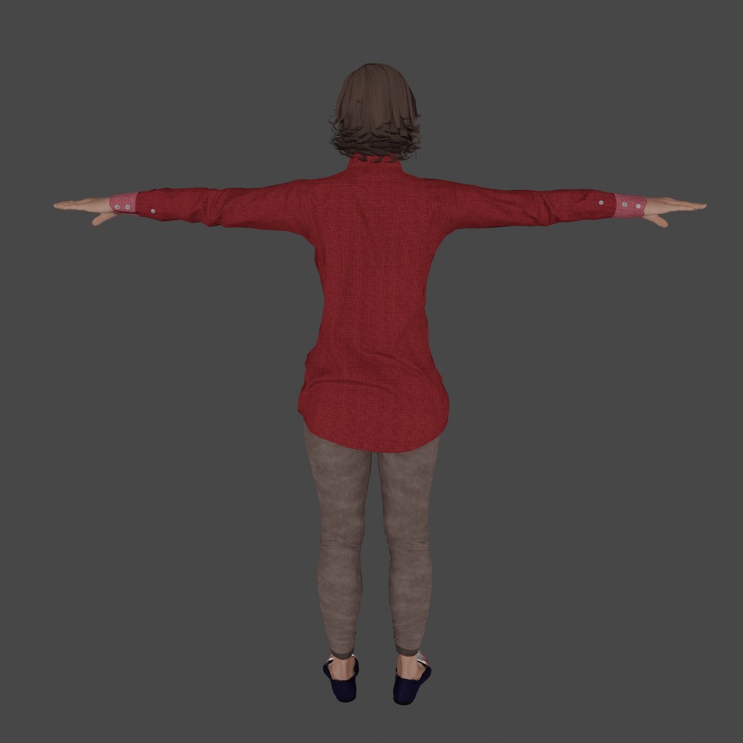 Woman Alla Low-poly Model - TurboSquid 1627893