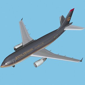 3d model airbus a310-royal jordanian