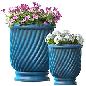 Flowers in modern interior decoration vase Plant Patio 3D model