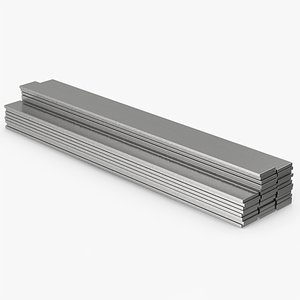 Stack Of Metal Flat Bars