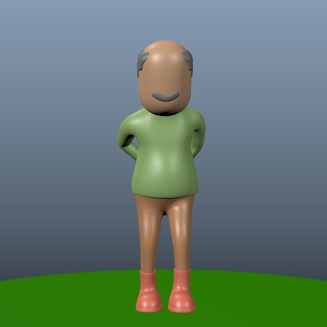Rigged old man 3D model - TurboSquid 1916311