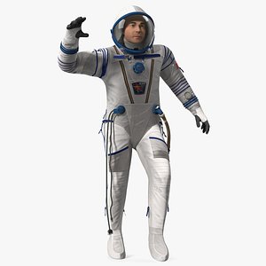 3D Astronaut Wears a Russian Sokol Suit KV2 Rigged model