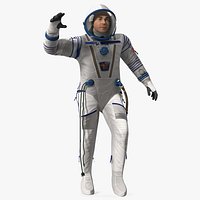 Astronaut Wears a Russian Sokol Suit KV2 Rigged