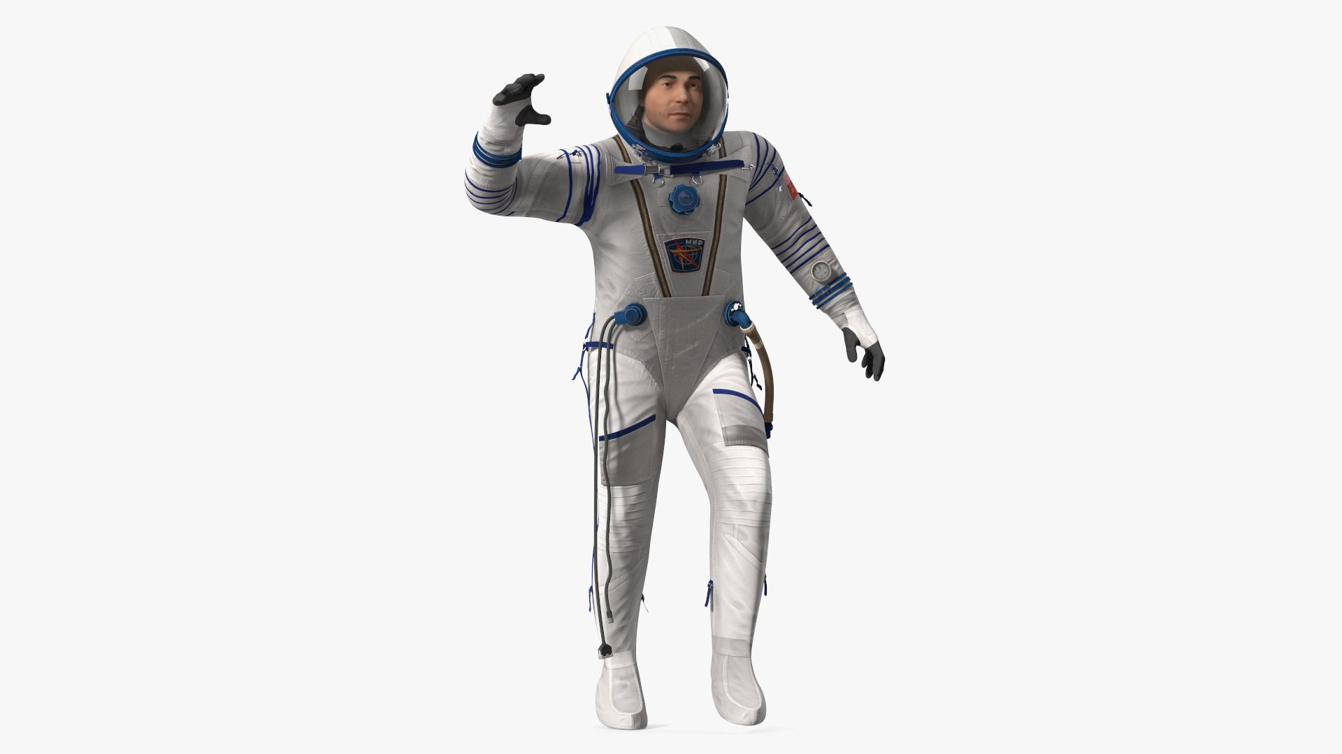 Astronaut Wears a Russian Sokol Suit KV2 Rigged 3D model preview