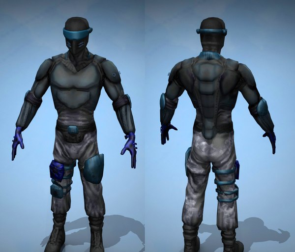 normal mapped soldier 3d model