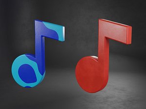 3D model Note Music Icon
