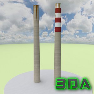 3d model smoke stack