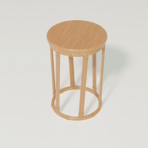 Bamboo high table 3D model