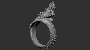 Dragon Ring Asia Khmer Thai 3D model
