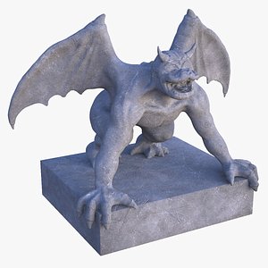 3D gargoyle statue pbr model