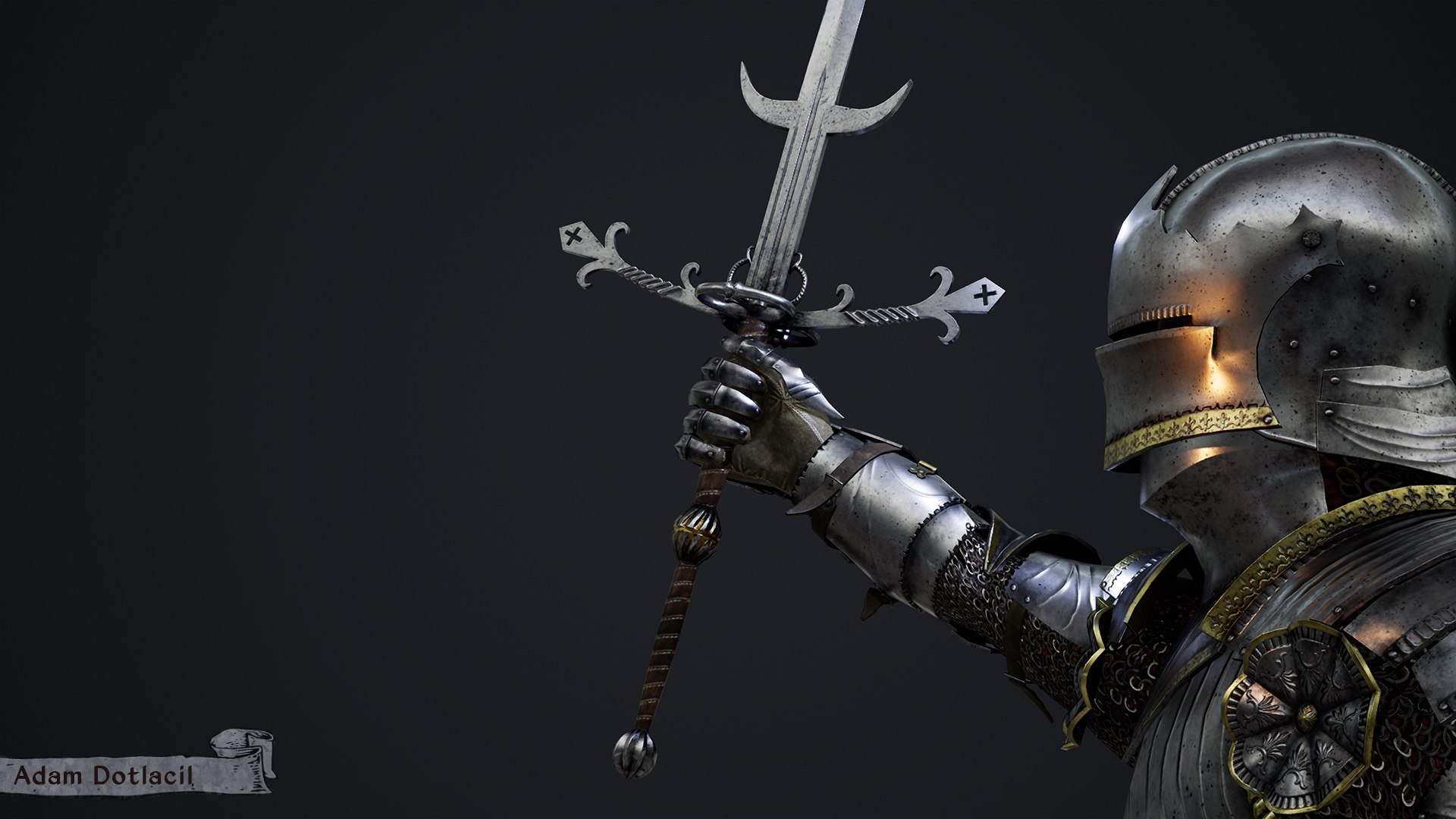 3D Rigged Character Gothic Knight Model - TurboSquid 1289656