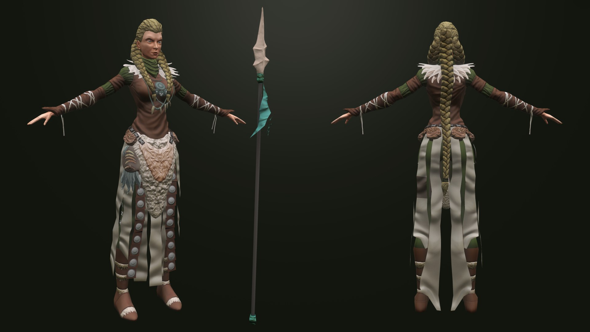 Female Game Character 3.0 - Low Poly 3D Model - TurboSquid 2124265