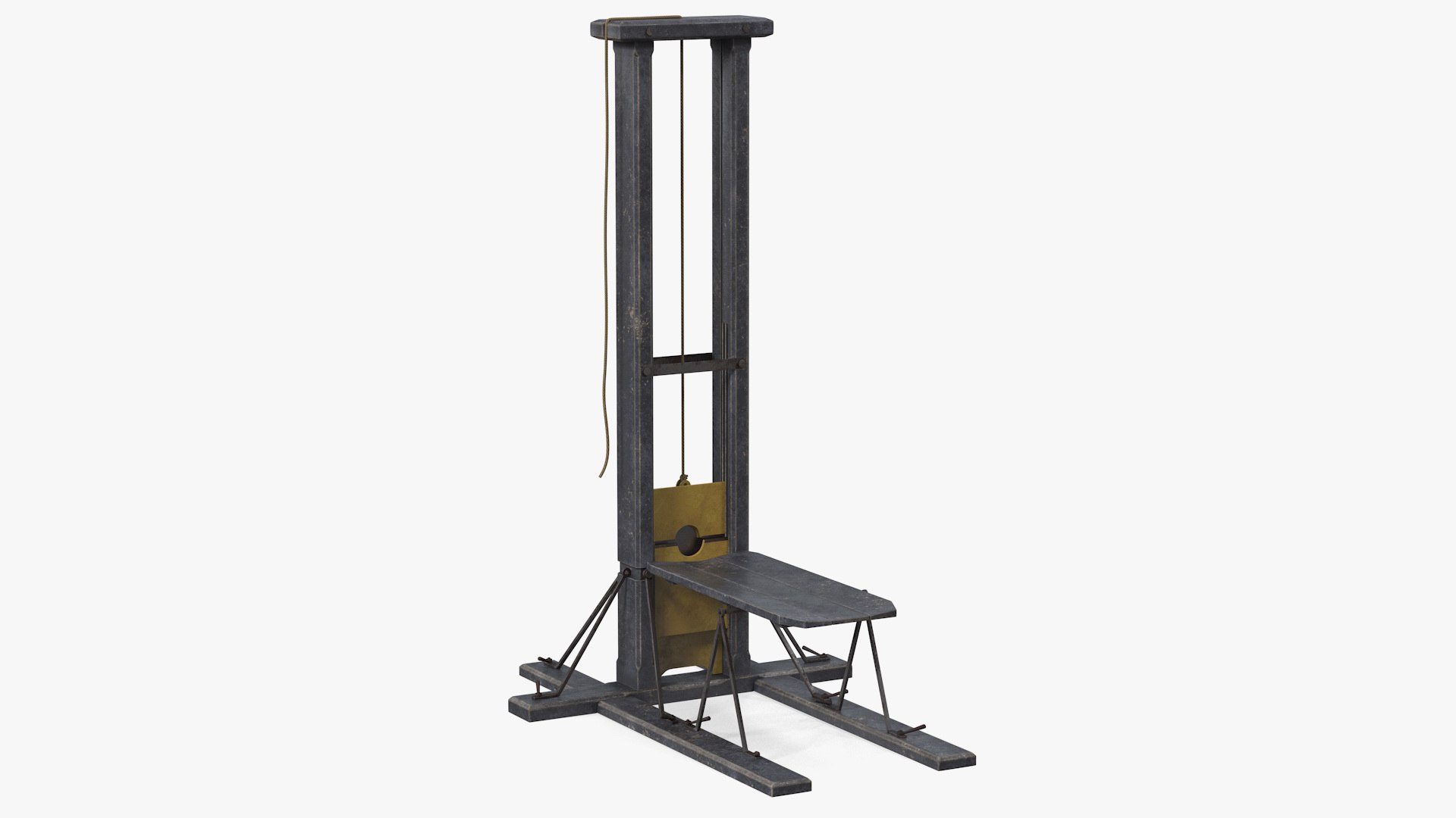 Antique French Revolution Guillotine 3D model preview