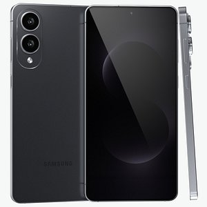 3D Samsung Galaxy S25 Edge Titanium Jet Black model