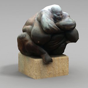 3d grotesque statues model