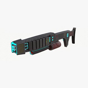 sci-fi gun 3D model