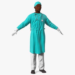 3D model African Black Male Doctor