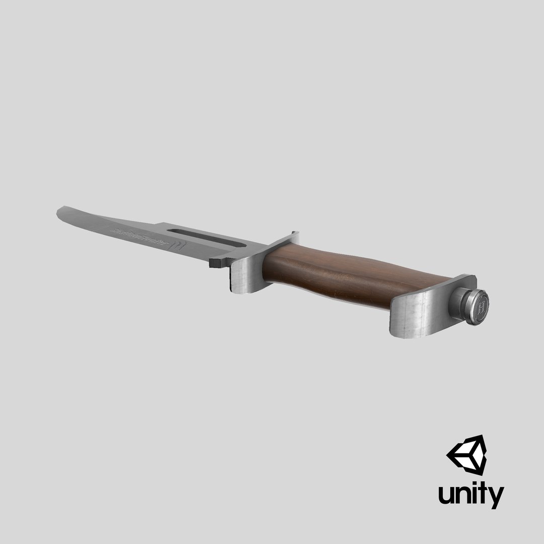3D Hunting Knife Low-poly PBR - TurboSquid 2159137