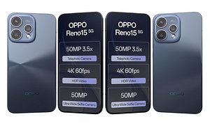 Oppo Reno15 5G Navy Blue 3D model