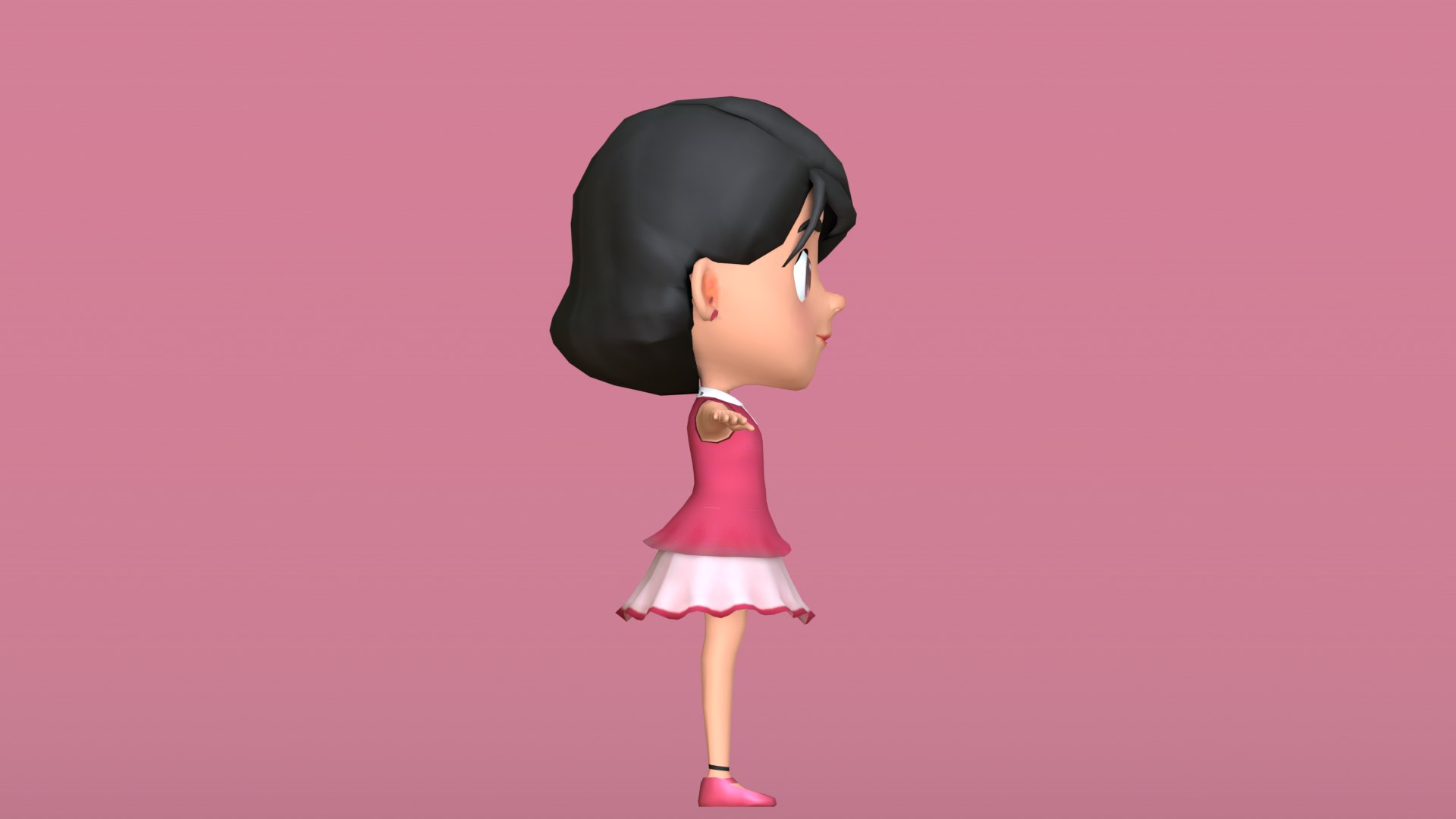 Cartoon Girl Character 2 3D model - TurboSquid 1891610