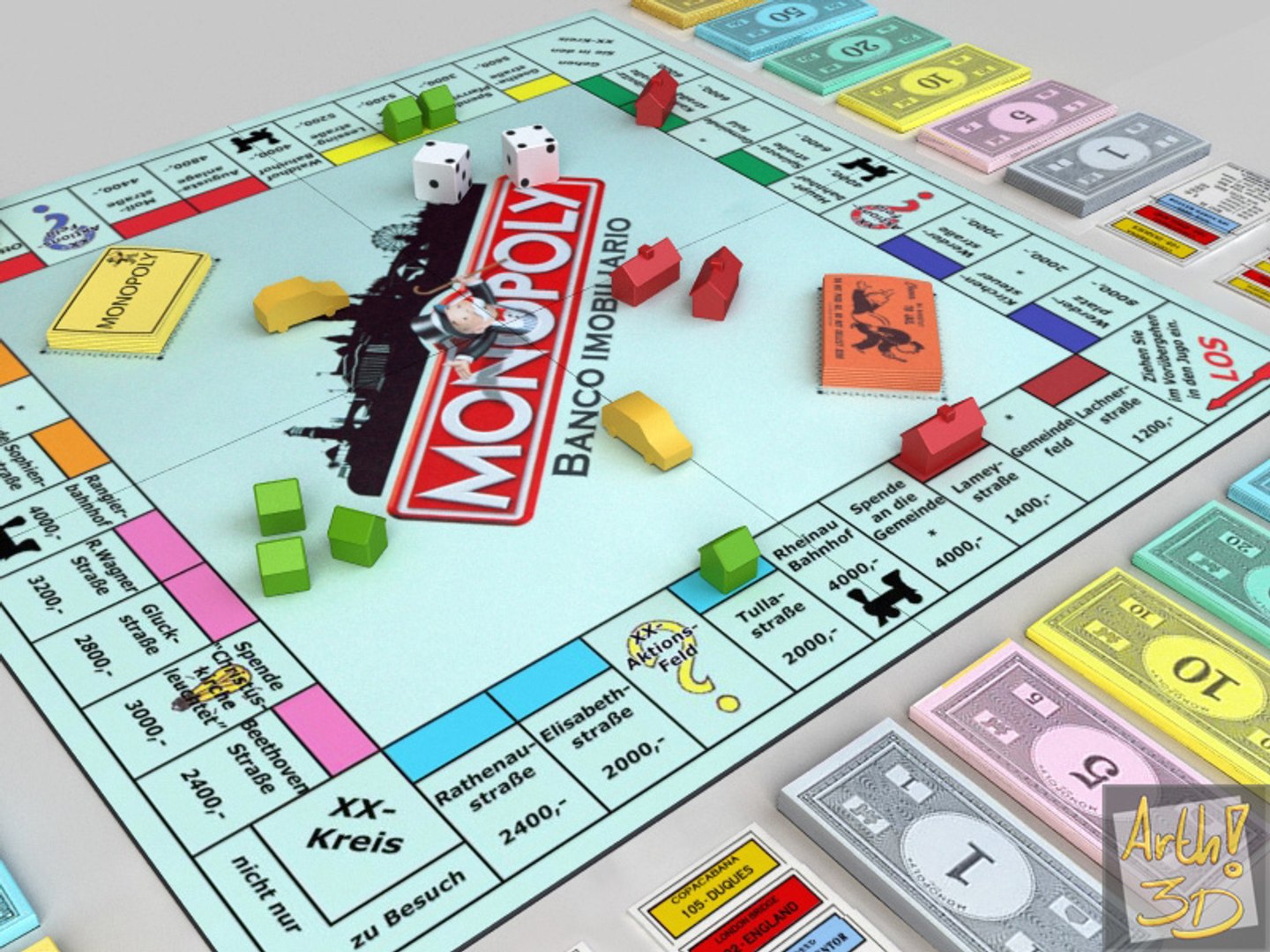 3d monopoly board game