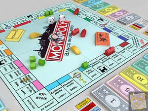 Monopoly Game Pieces 3D model