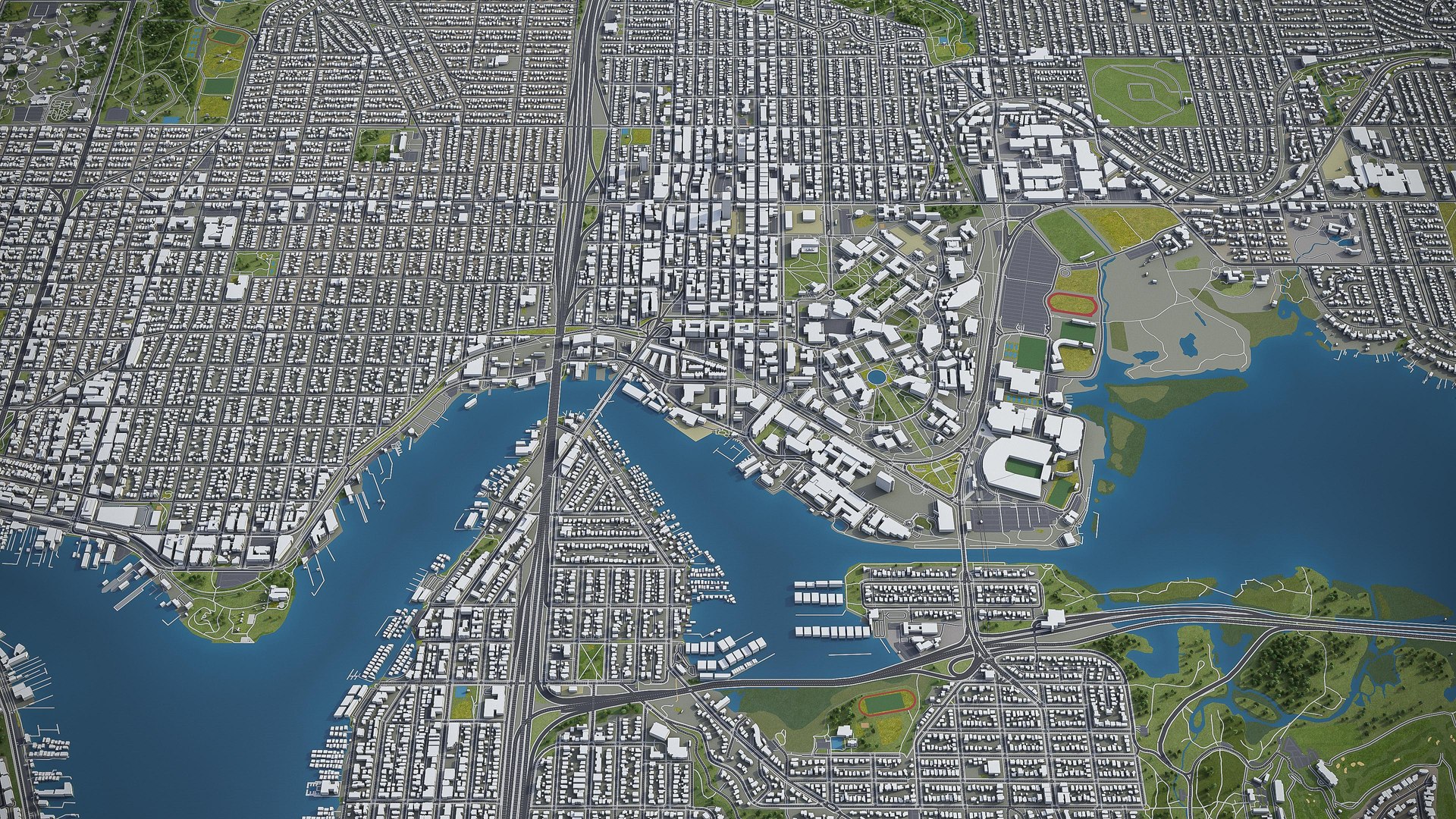 Seattle city area 3D model - TurboSquid 1334510