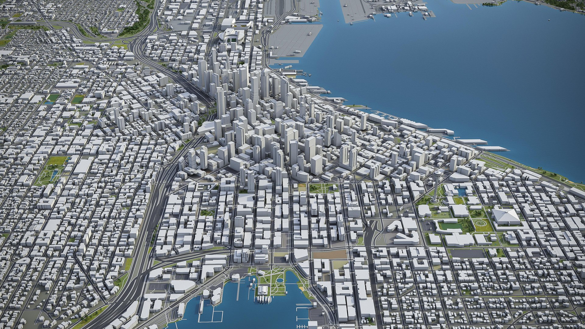 Seattle City Area 3D Model - TurboSquid 1334510