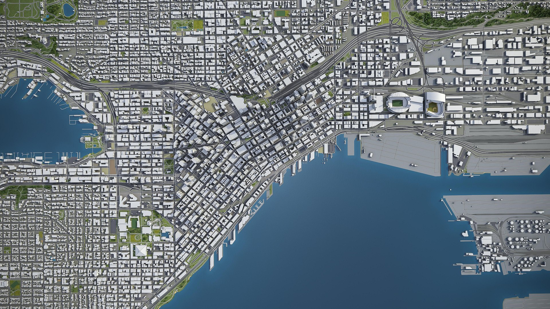 Seattle city area 3D model - TurboSquid 1334510