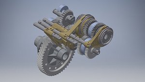 3D Automobile Gearbox 3D Model