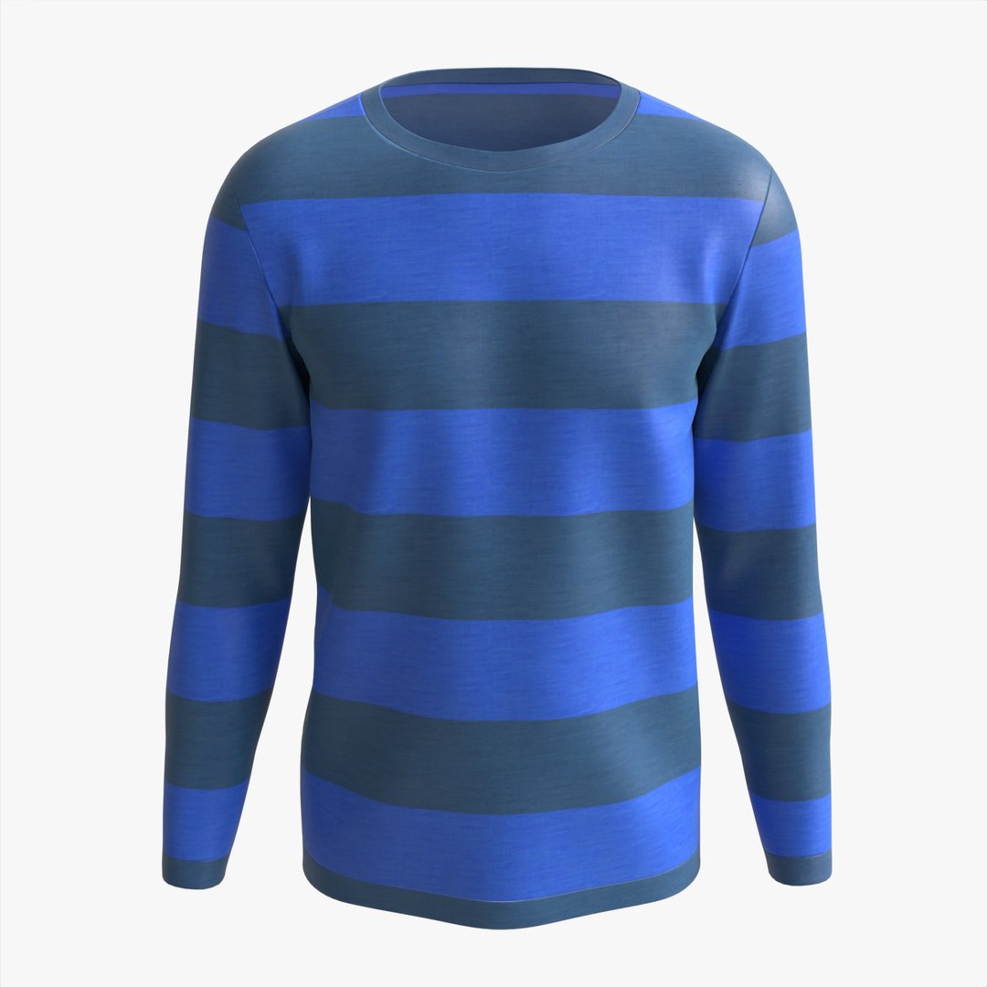 Sweatshirt for Men Mockup 01 Blue with Stripes 3D model - TurboSquid ...